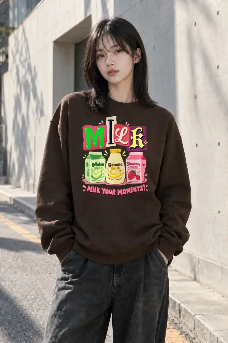"Milk Your Moments" Heavy Blend Unisex Crewneck Sweatshirt | Gildan 18000