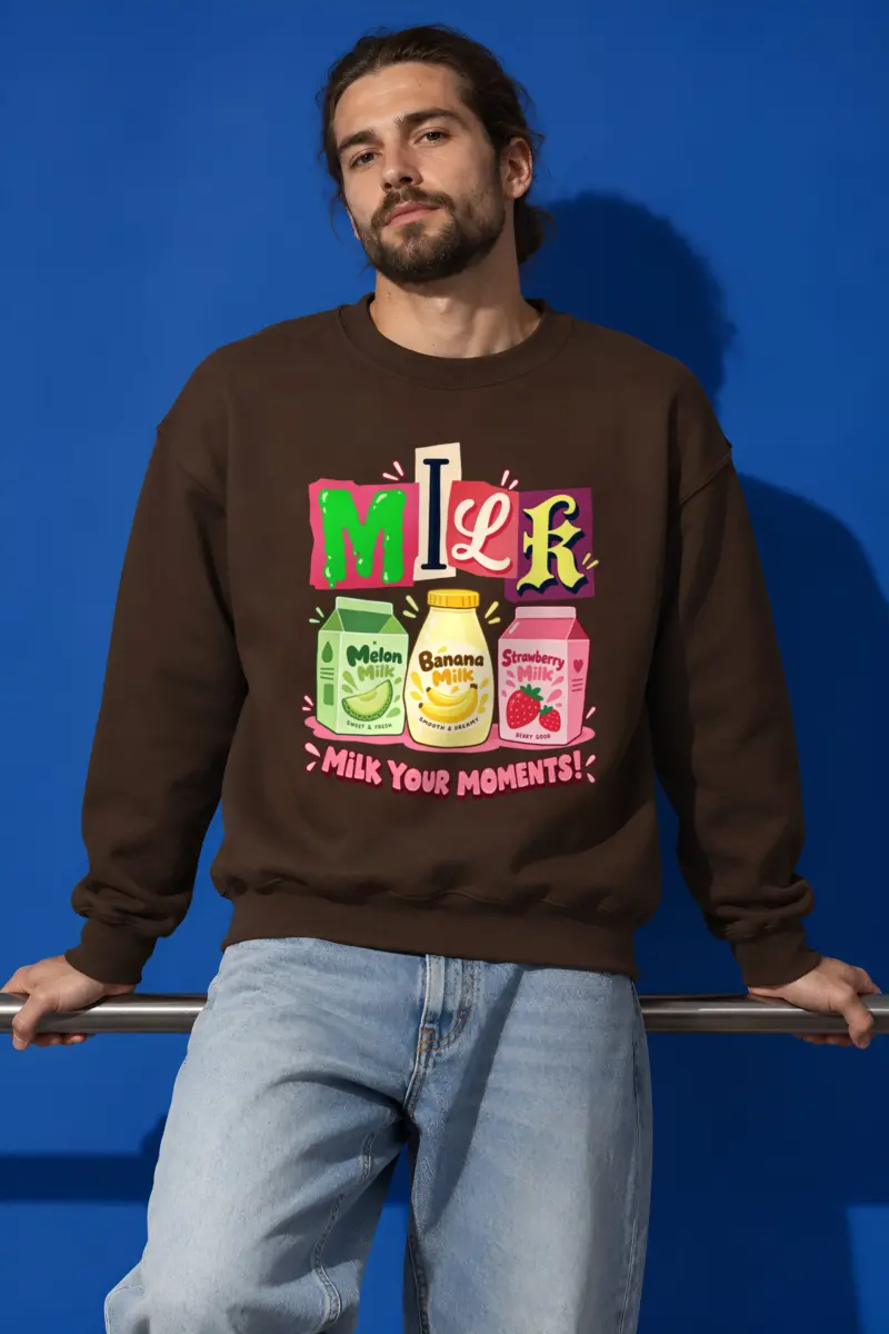 "Milk Your Moments" Heavy Blend Unisex Crewneck Sweatshirt