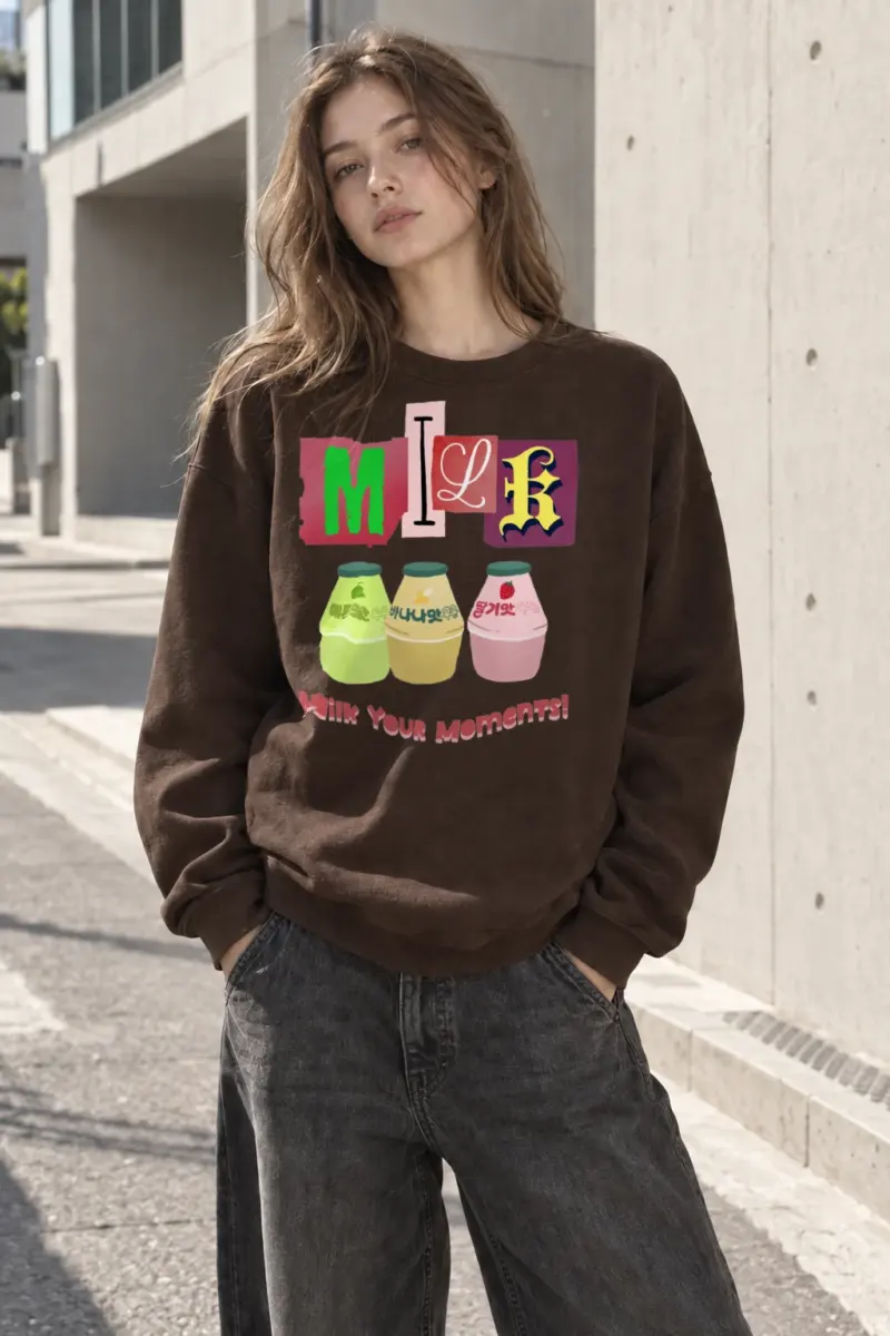 “Milk Your Moments” Heavy Blend Unisex Crewneck Sweatshirt | Gildan 18000