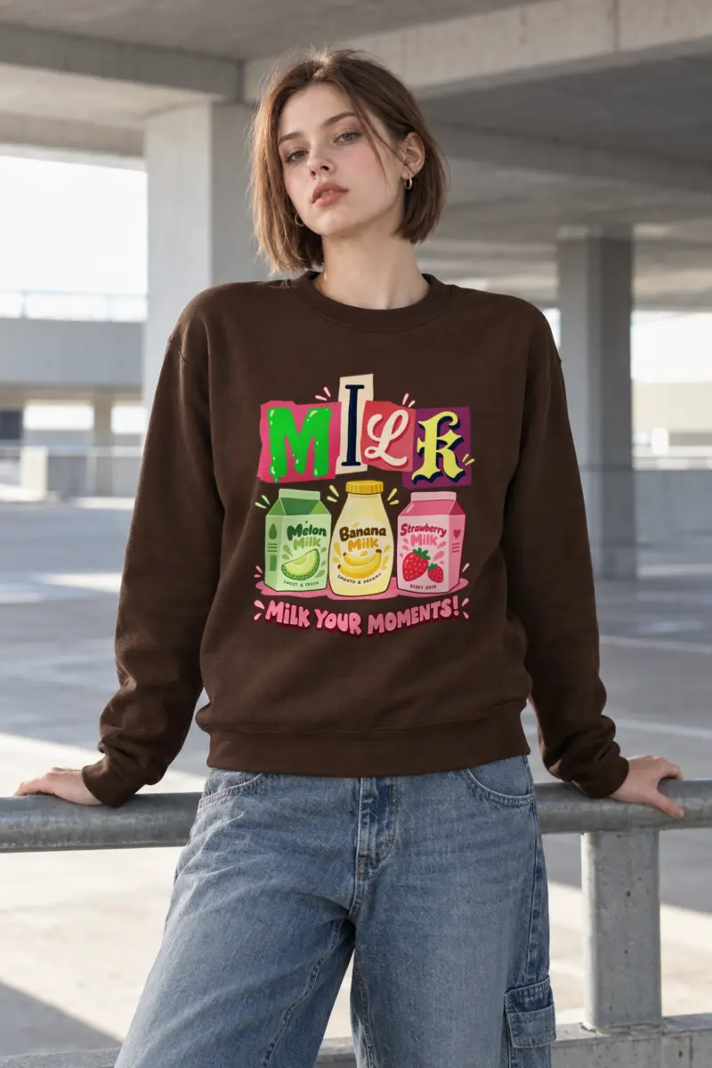 "Milk Your Moments" Heavy Blend Unisex Crewneck Sweatshirt