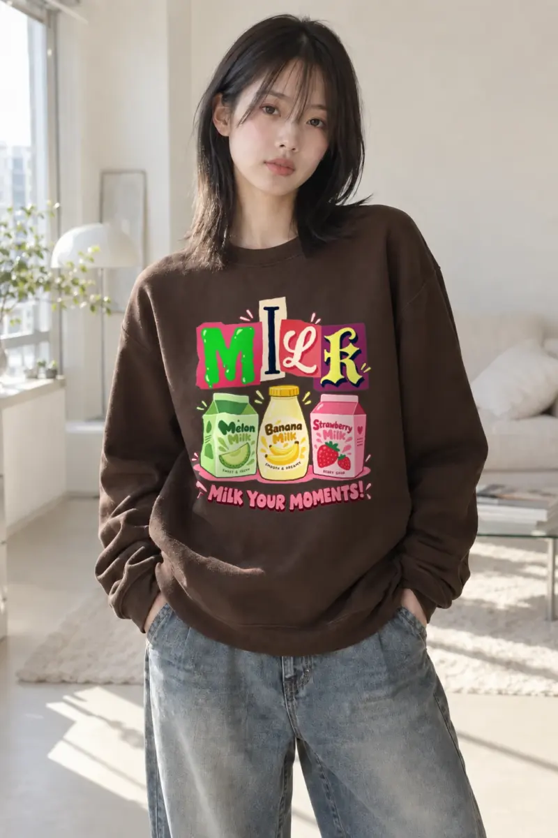 "Milk Your Moments" Heavy Blend Unisex Crewneck Sweatshirt | Gildan 18000