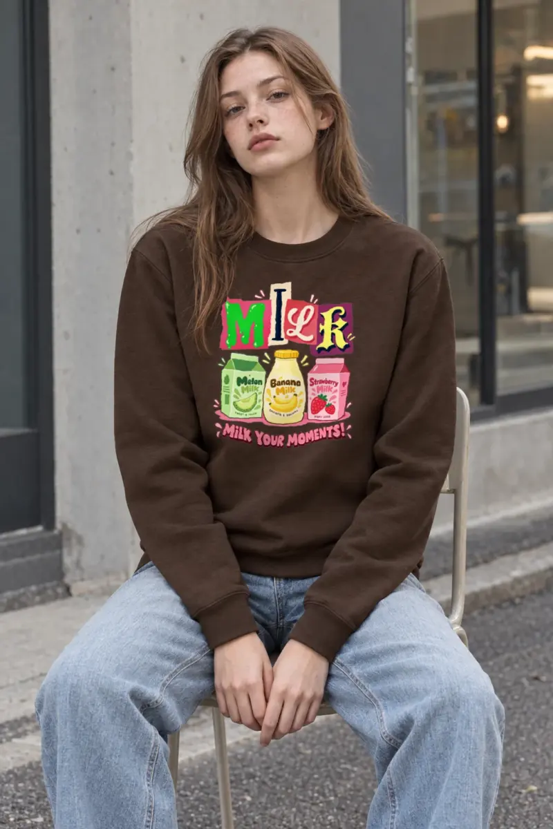 "Milk Your Moments" Heavy Blend Unisex Crewneck Sweatshirt