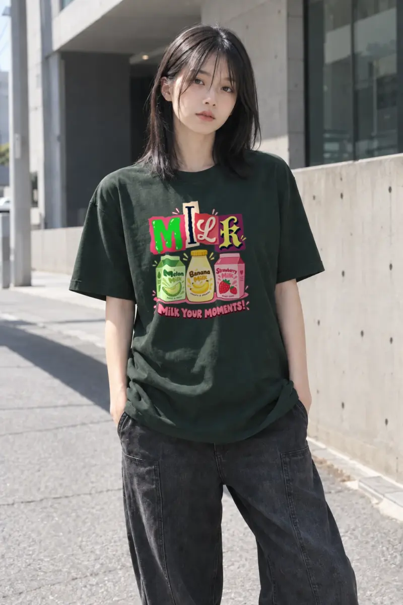 "Milk Your Moments" Heavyweight Unisex Crewneck T-shirt | Gildan 5000