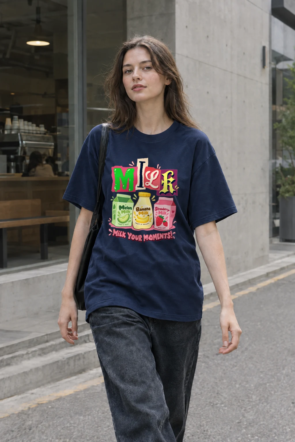 "Milk Your Moments" Heavyweight Unisex Crewneck T-shirt | Gildan 5000