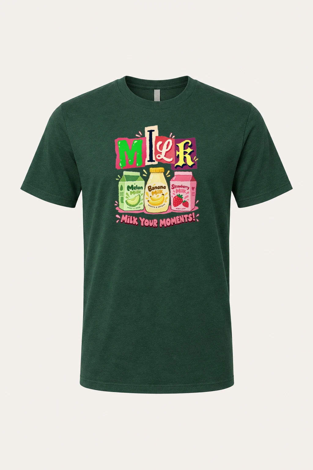 "Milk Your Moments" Heavyweight Unisex Crewneck T-shirt | Gildan 5000