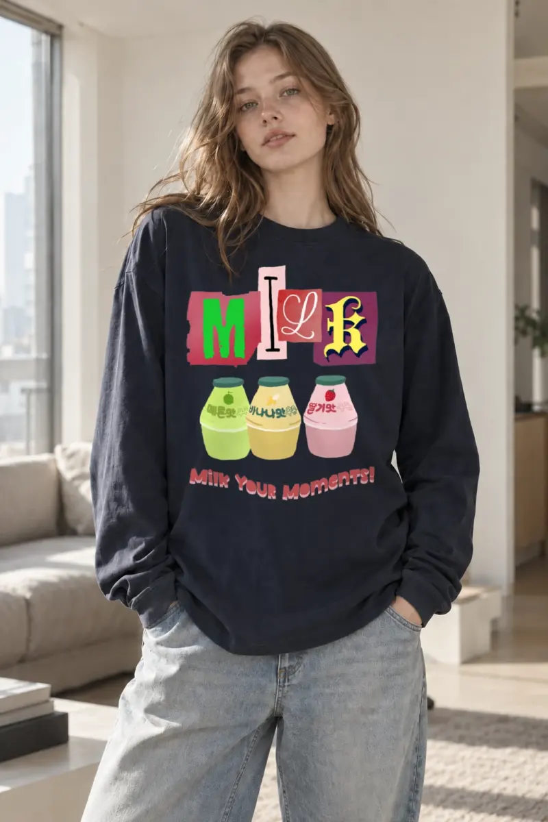 “Milk Your Moments” Unisex Longsleeve T-shirt | Gildan 2400