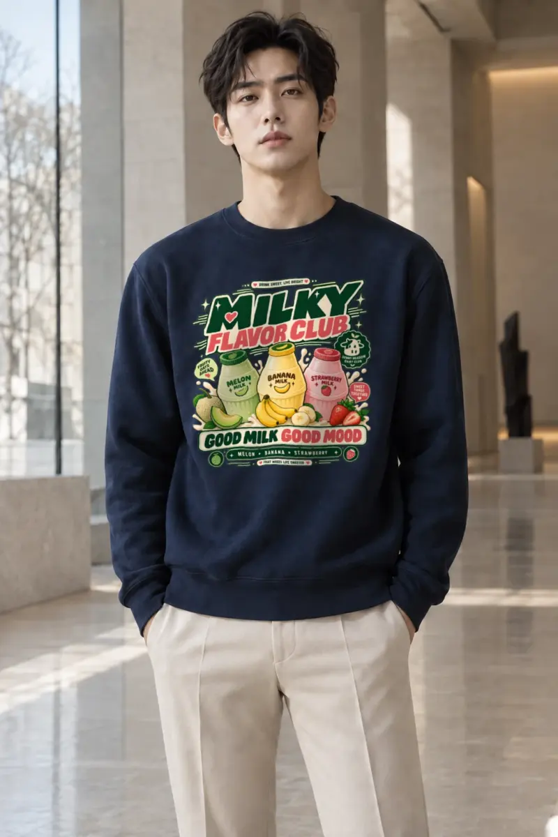 "Milky Flavor Club" Heavy Blend Unisex Crewneck Sweatshirt | Gildan 18000