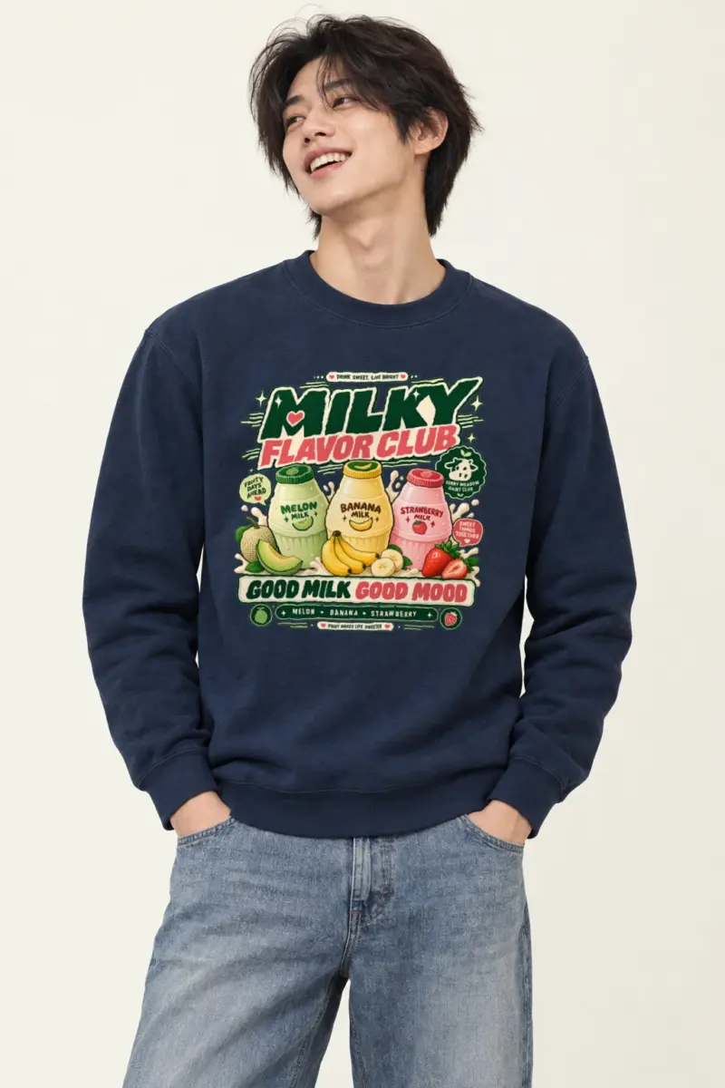 "Milky Flavor Club" Heavy Blend Unisex Crewneck Sweatshirt
