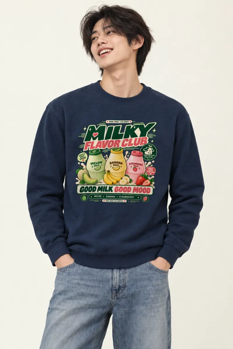 "Milky Flavor Club" Heavy Blend Unisex Crewneck Sweatshirt