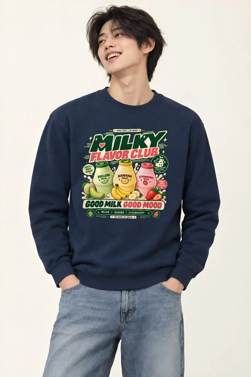 "Milky Flavor Club" Heavy Blend Unisex Crewneck Sweatshirt