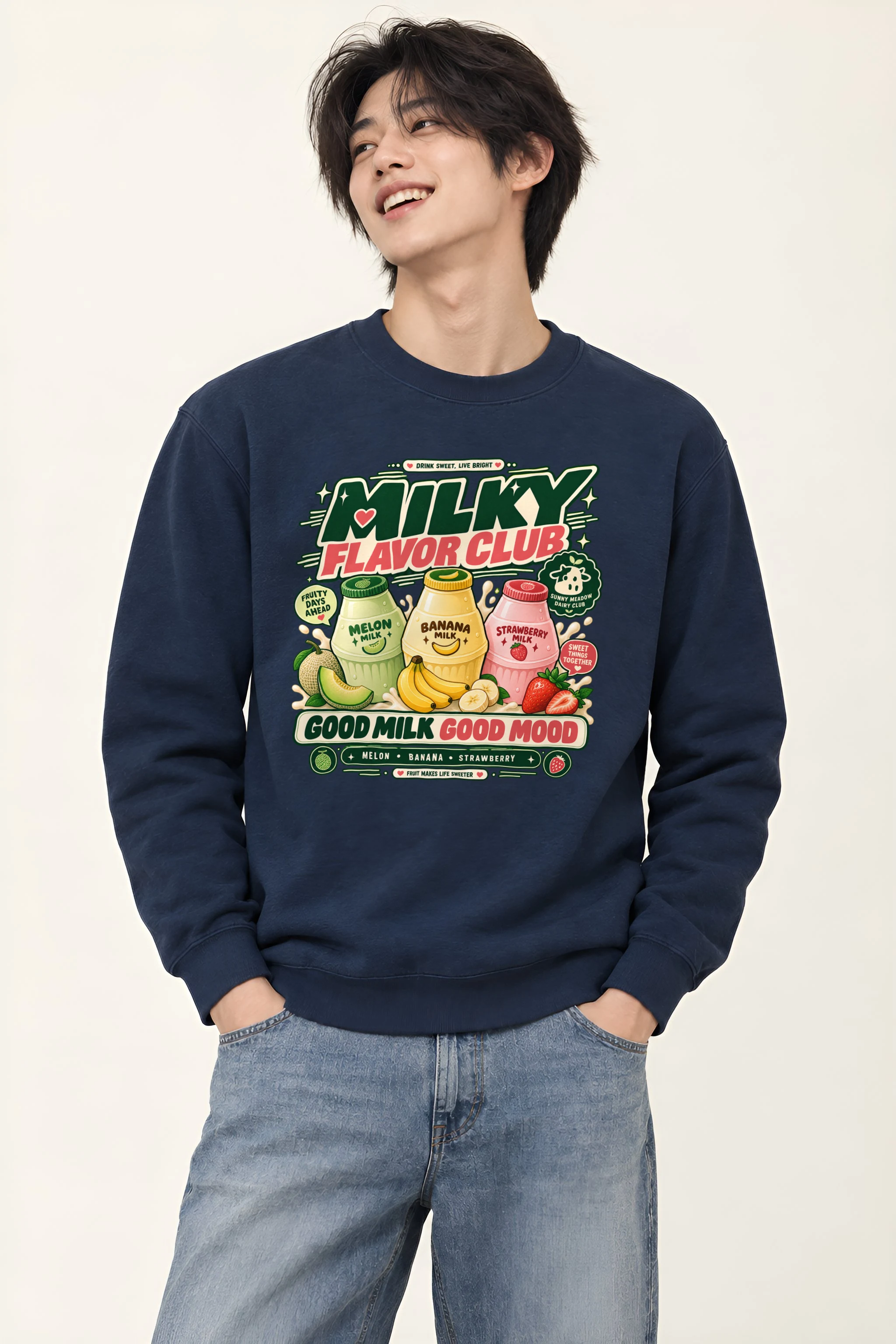 "Milky Flavor Club" Heavy Blend Unisex Crewneck Sweatshirt