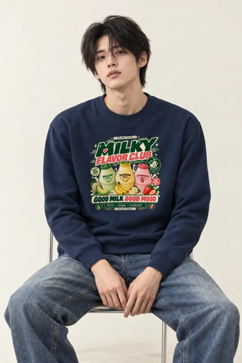 "Milky Flavor Club" Heavy Blend Unisex Crewneck Sweatshirt