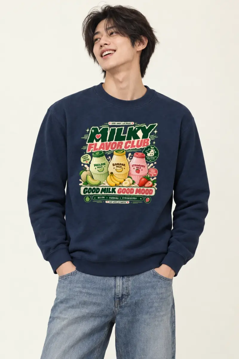 "Milky Flavor Club" Heavy Blend Unisex Crewneck Sweatshirt