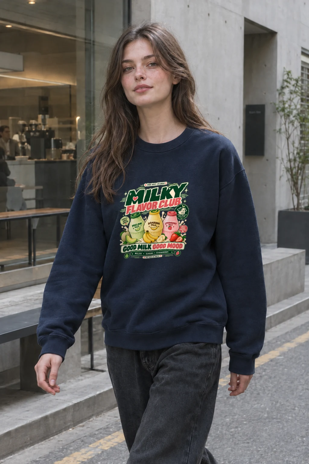 "Milky Flavor Club" Heavy Blend Unisex Crewneck Sweatshirt | Gildan 18000