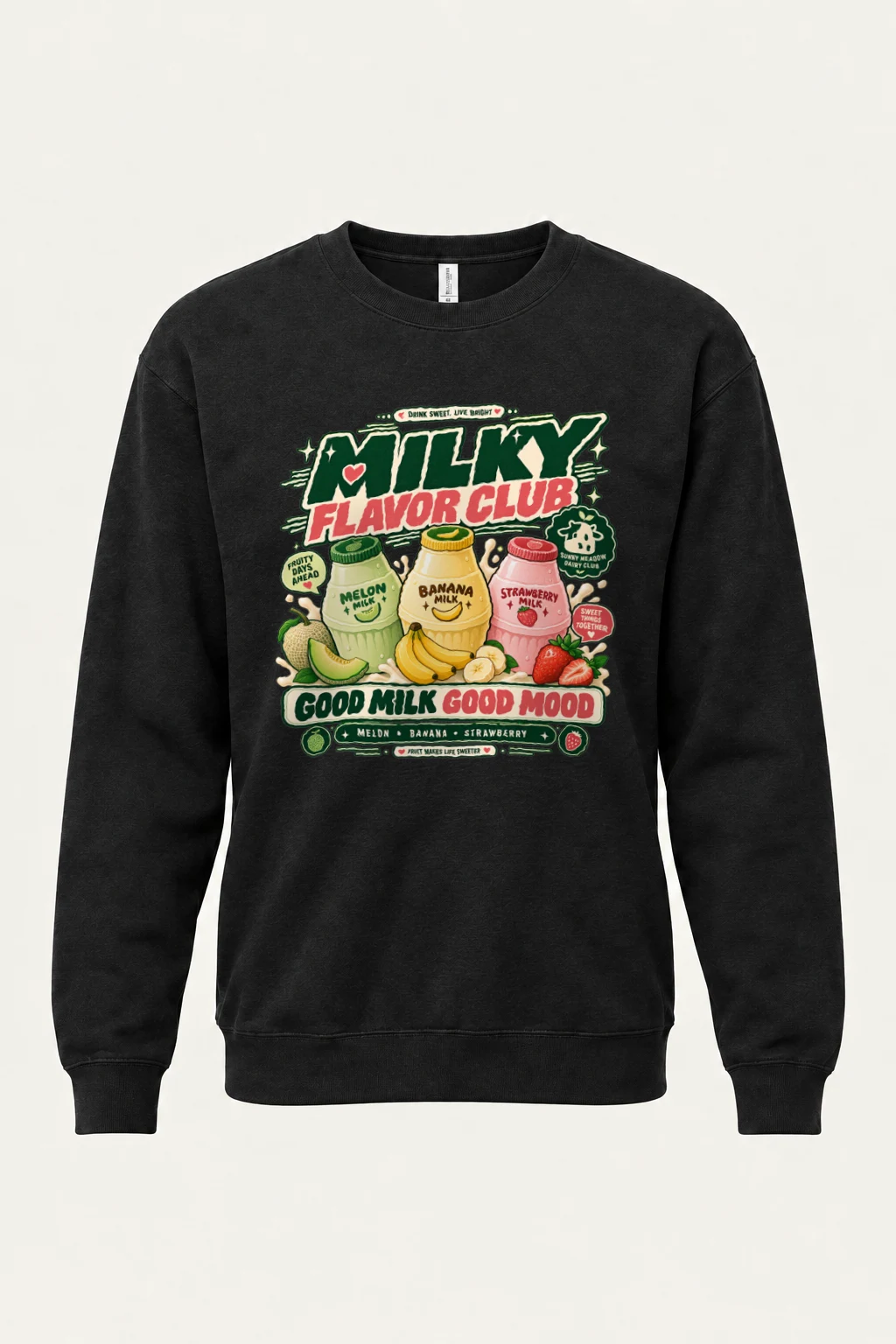 "Milky Flavor Club" Heavy Blend Unisex Crewneck Sweatshirt | Gildan 18000