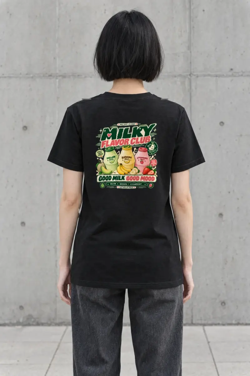 "Milky Flavor Club" Heavyweight Unisex Crewneck T-shirt