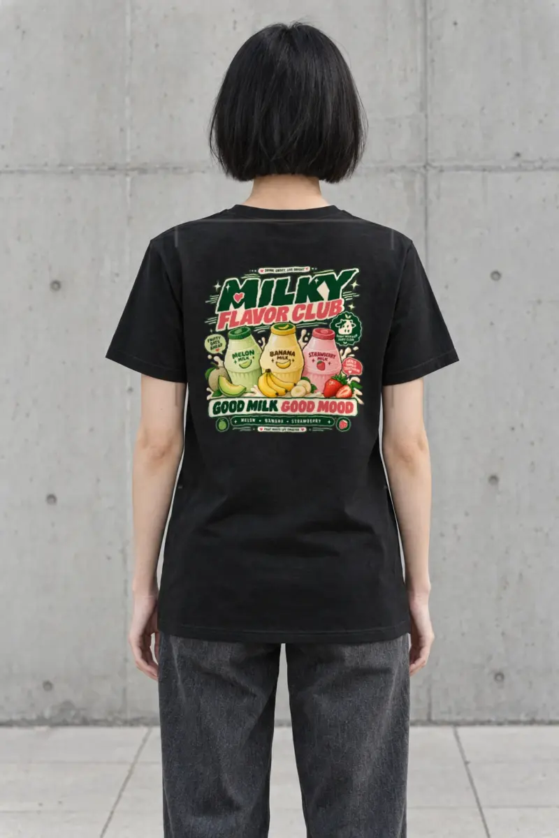 "Milky Flavor Club" Heavyweight Unisex Crewneck T-shirt