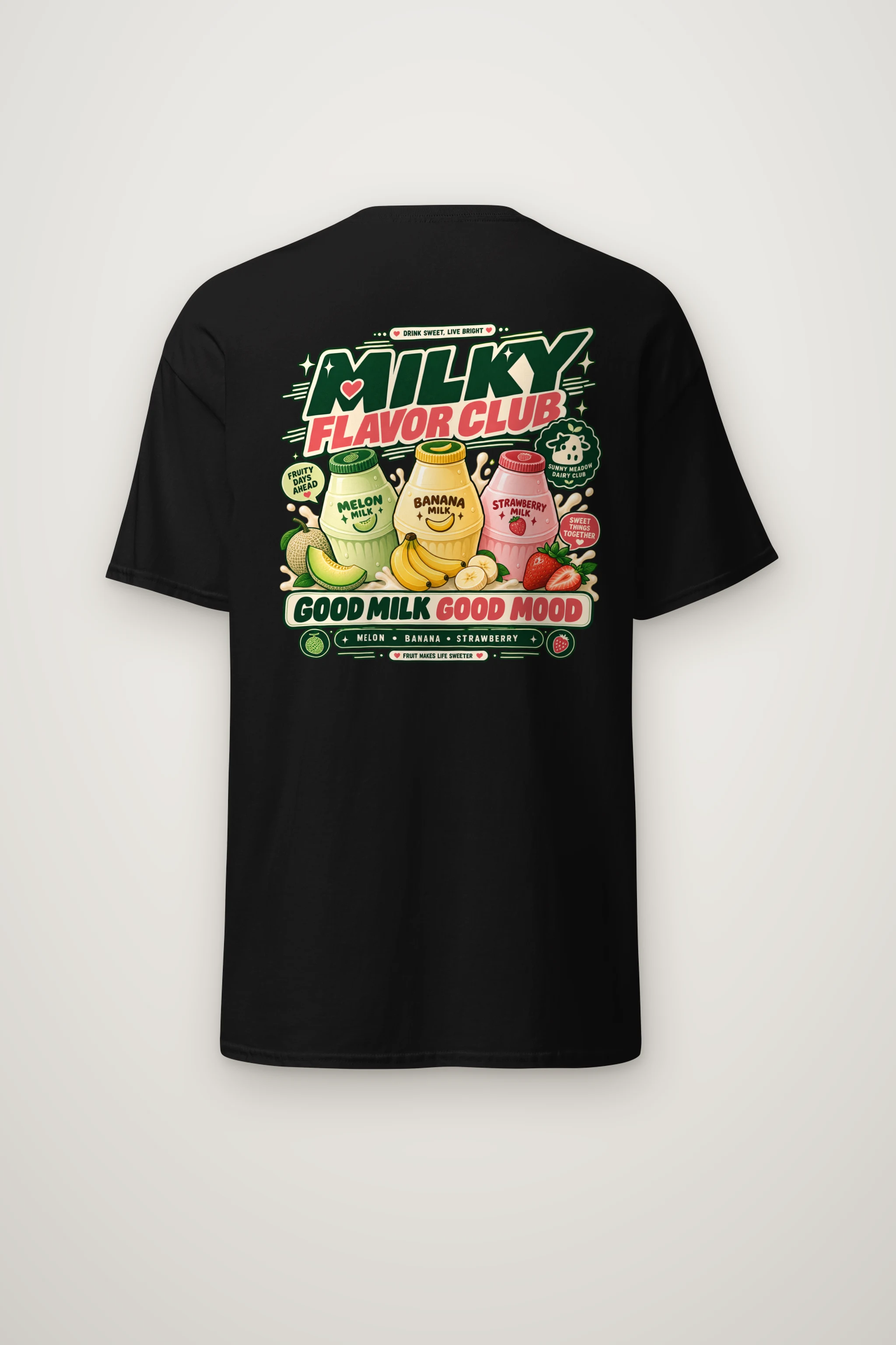 "Milky Flavor Club" Heavyweight Unisex Crewneck T-shirt