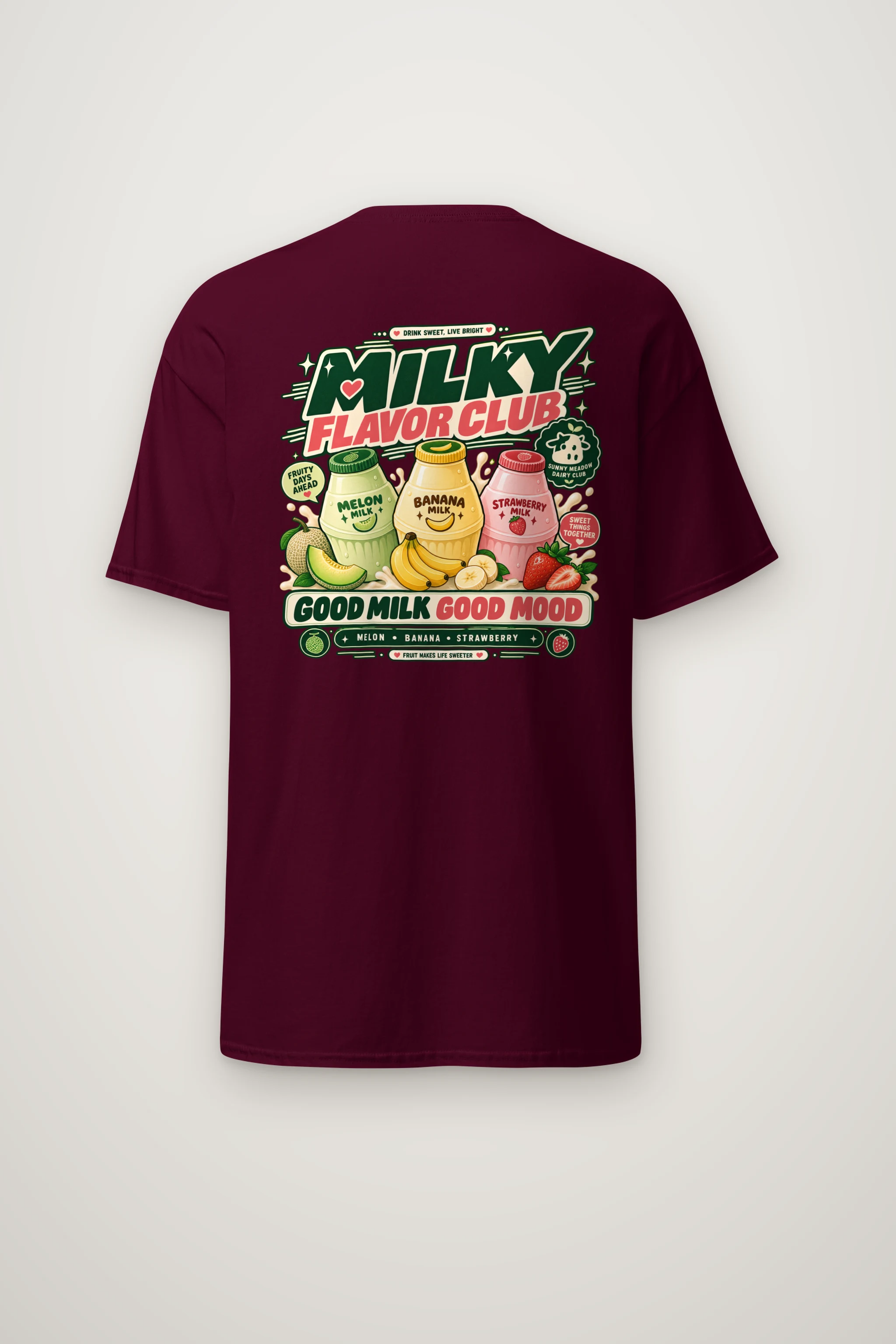 "Milky Flavor Club" Heavyweight Unisex Crewneck T-shirt
