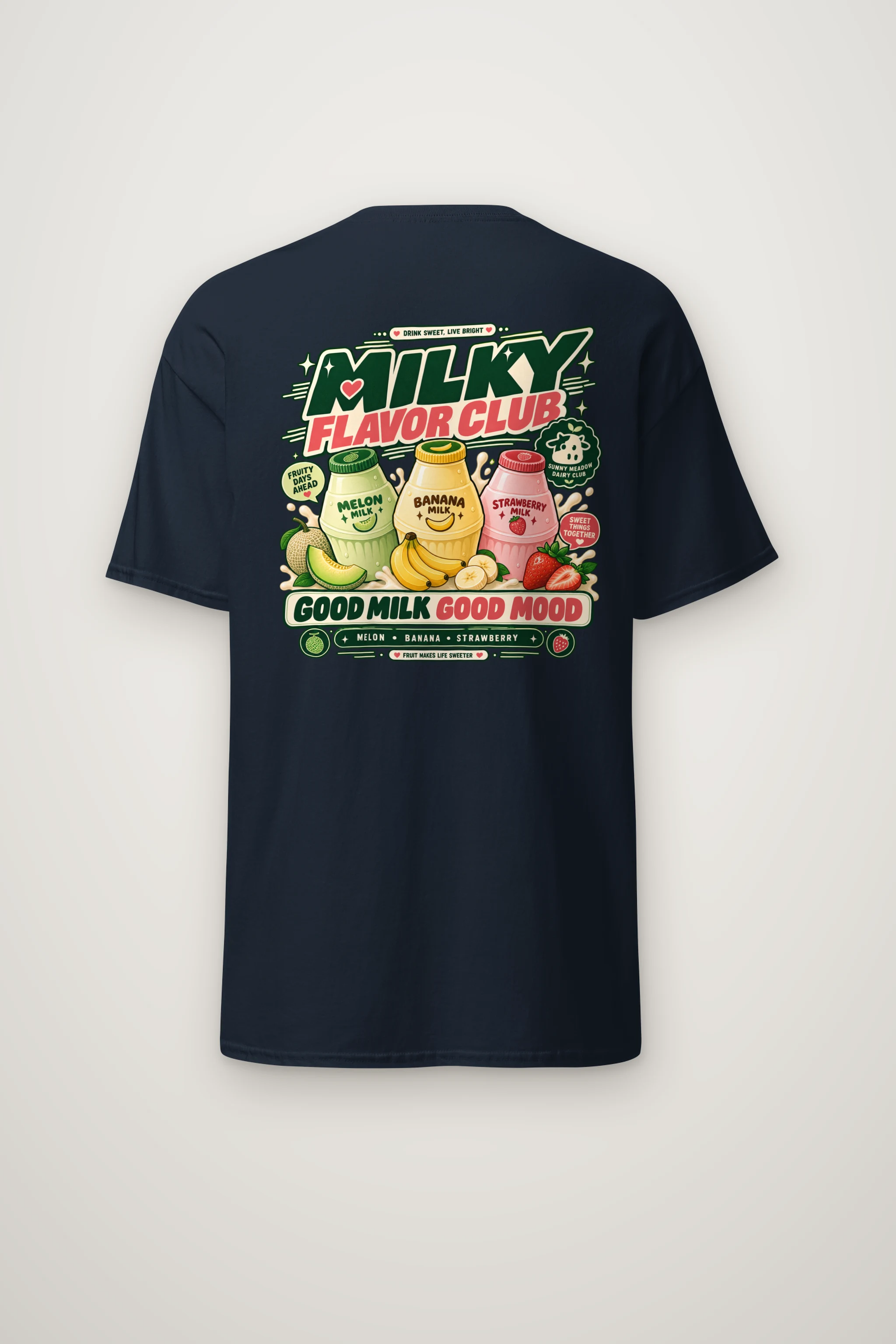 "Milky Flavor Club" Heavyweight Unisex Crewneck T-shirt