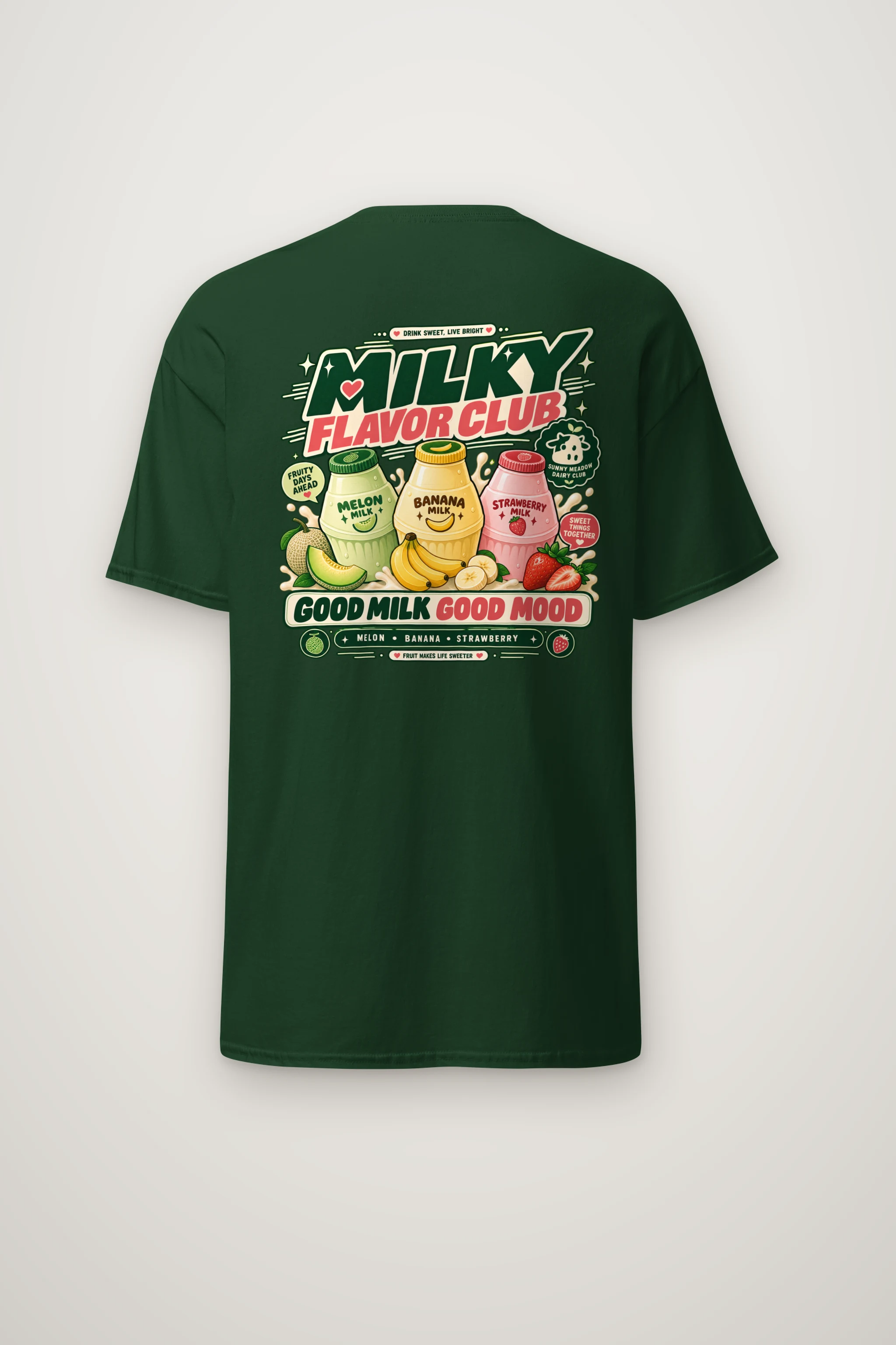 "Milky Flavor Club" Heavyweight Unisex Crewneck T-shirt