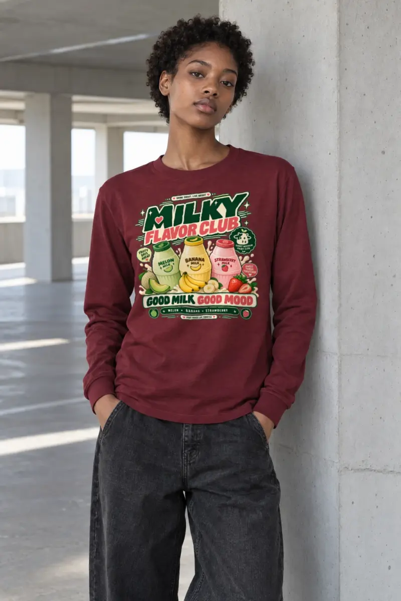 "Milky Flavor Club" Unisex Longsleeve T-shirt | Gildan 2400