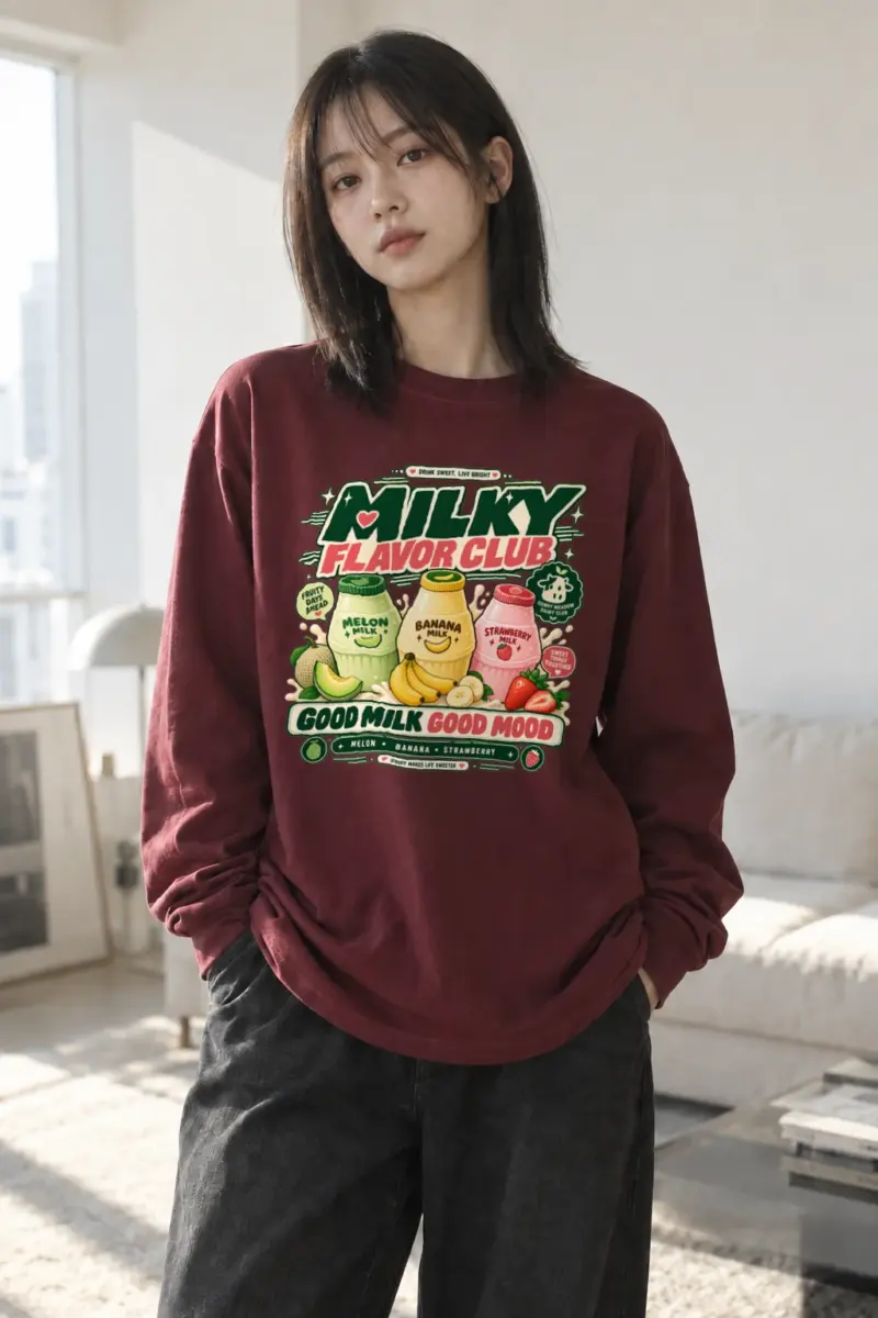 "Milky Flavor Club" Unisex Longsleeve T-shirt | Gildan 2400