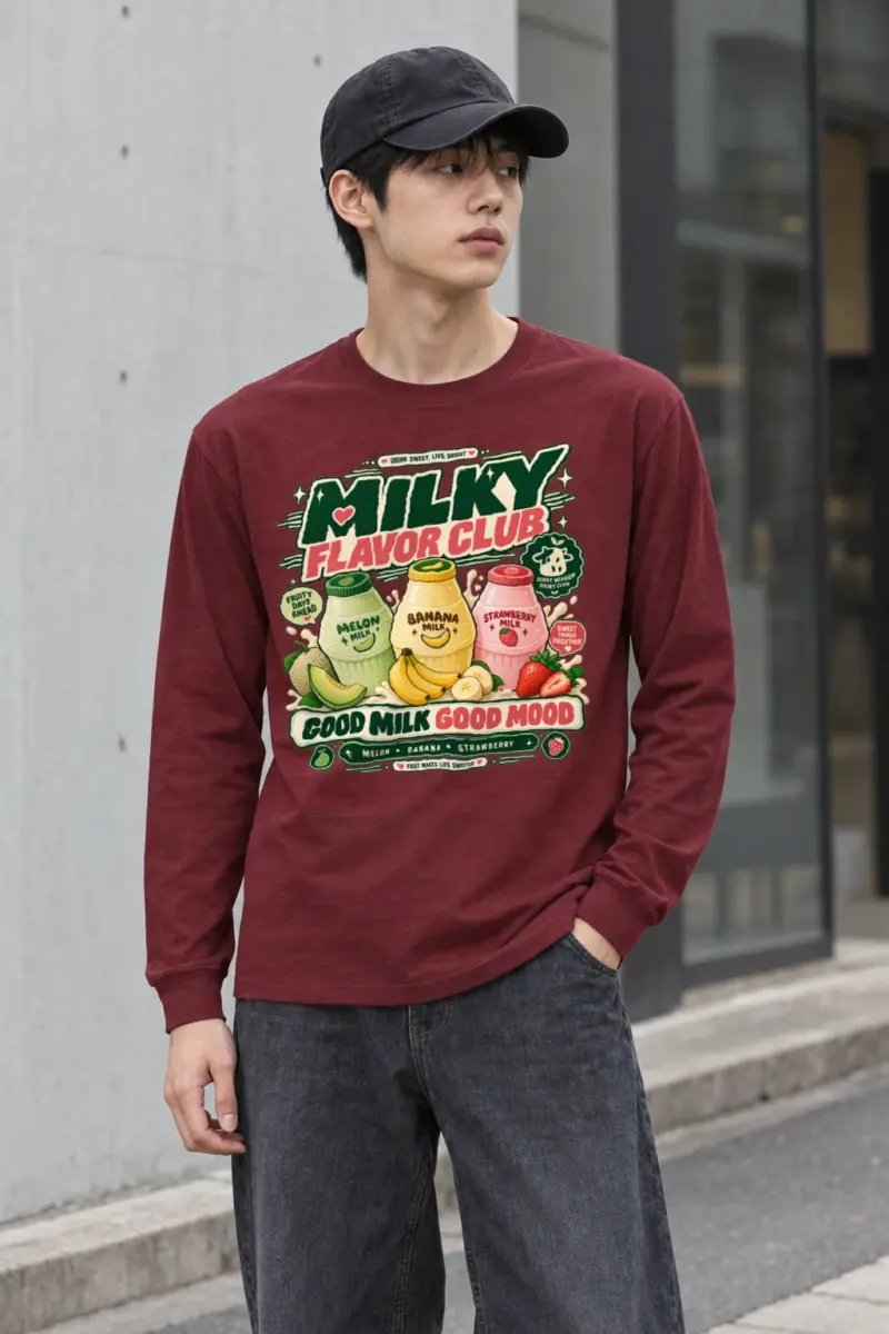 "Milky Flavor Club" Unisex Longsleeve T-shirt