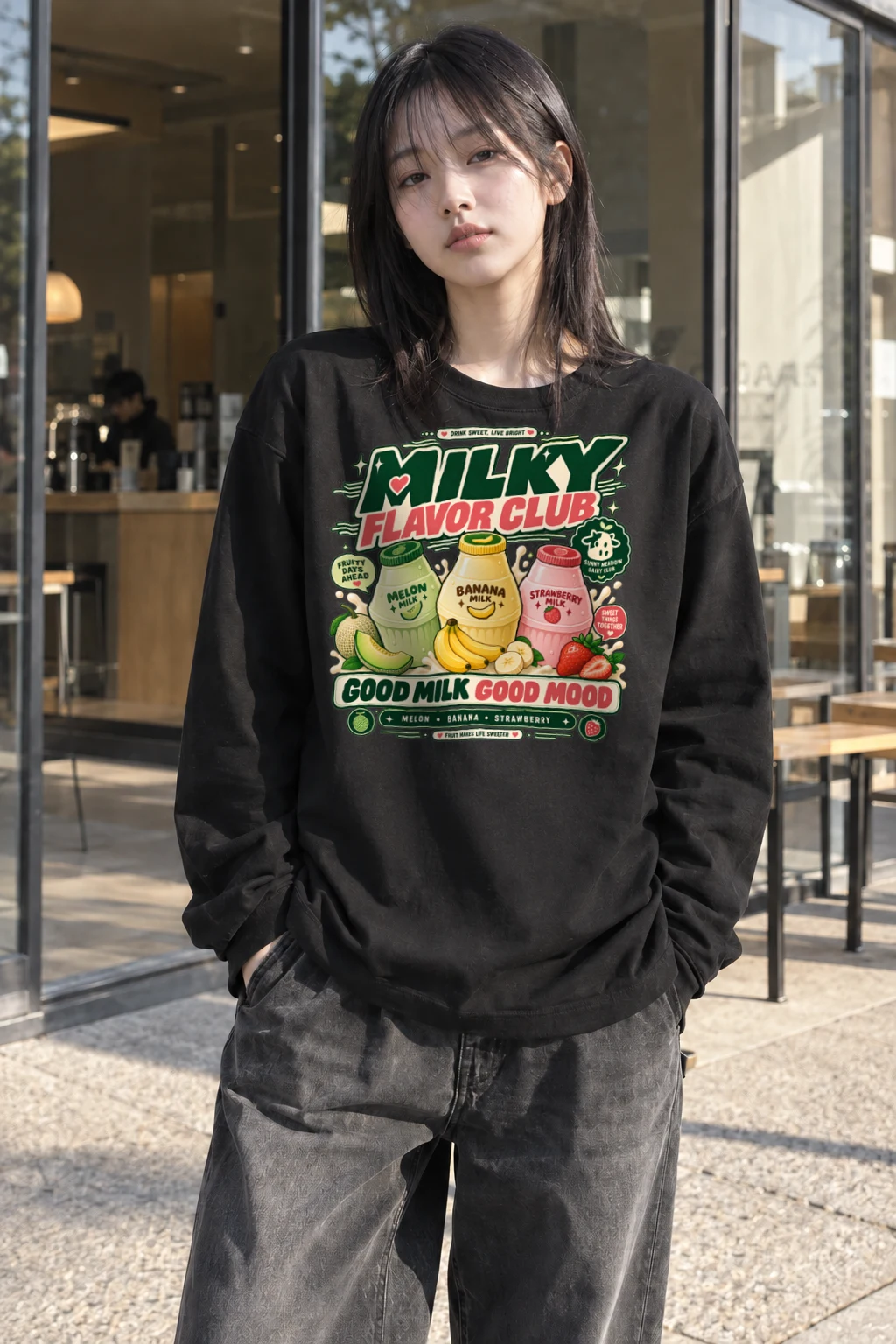 "Milky Flavor Club" Unisex Longsleeve T-shirt | Gildan 2400