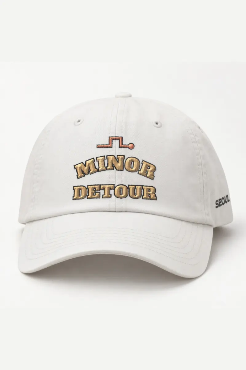 "Minor Detour" Classic Dad Hat · Embroidered — white/cap-front