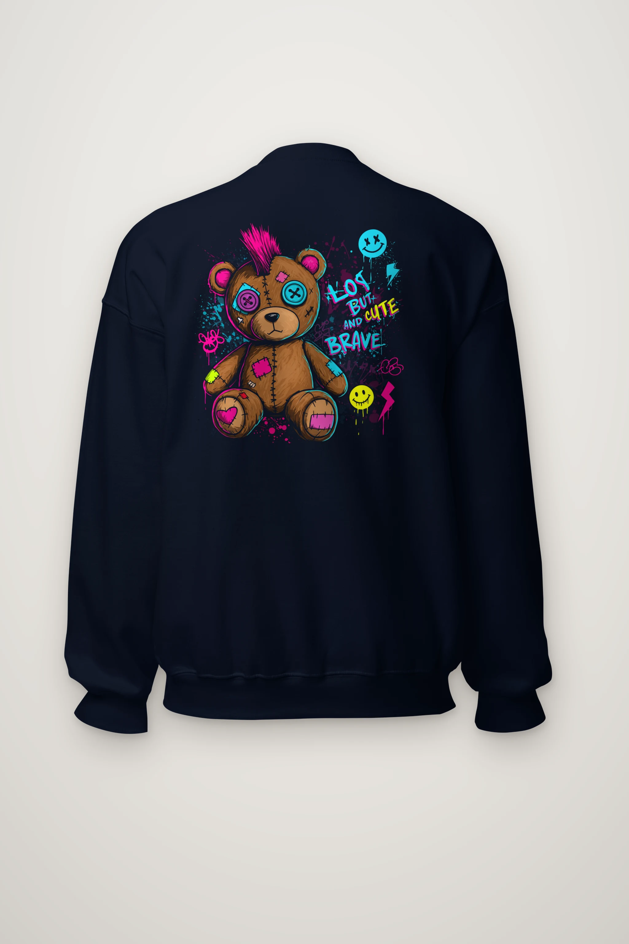 "Mohawk Toy Bear" Heavy Blend Unisex Crewneck Sweatshirt