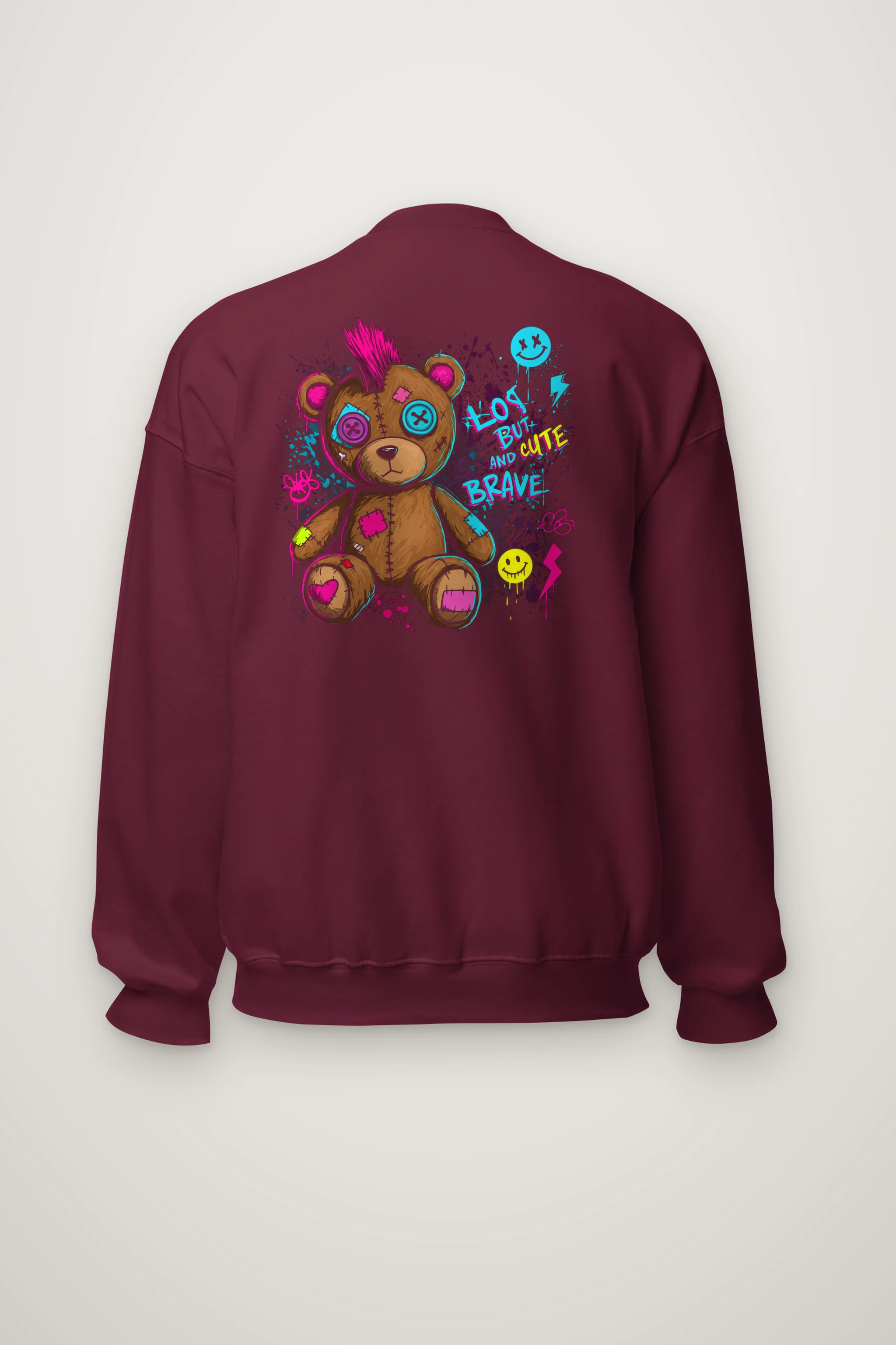 "Mohawk Toy Bear" Heavy Blend Unisex Crewneck Sweatshirt