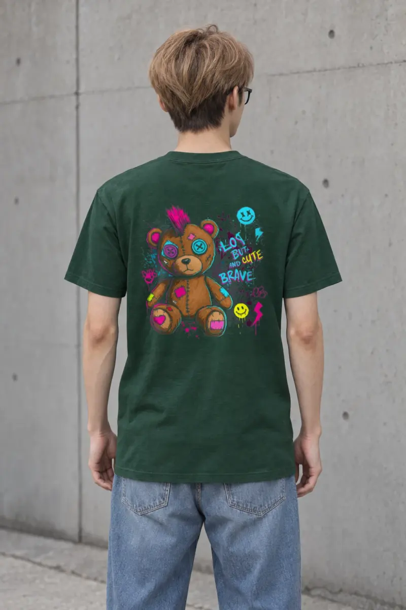 "Mohawk Toy Bear" Heavyweight Unisex Crewneck T-shirt