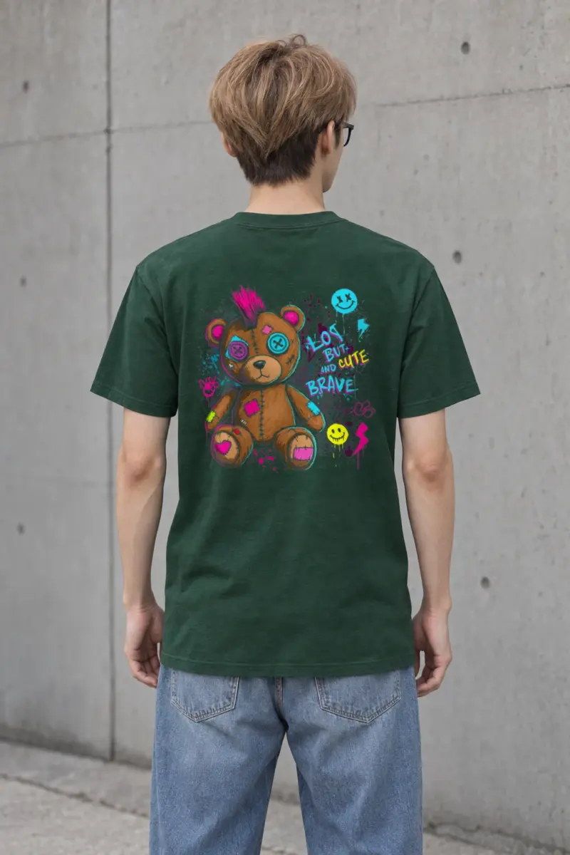 "Mohawk Toy Bear" Heavyweight Unisex Crewneck T-shirt