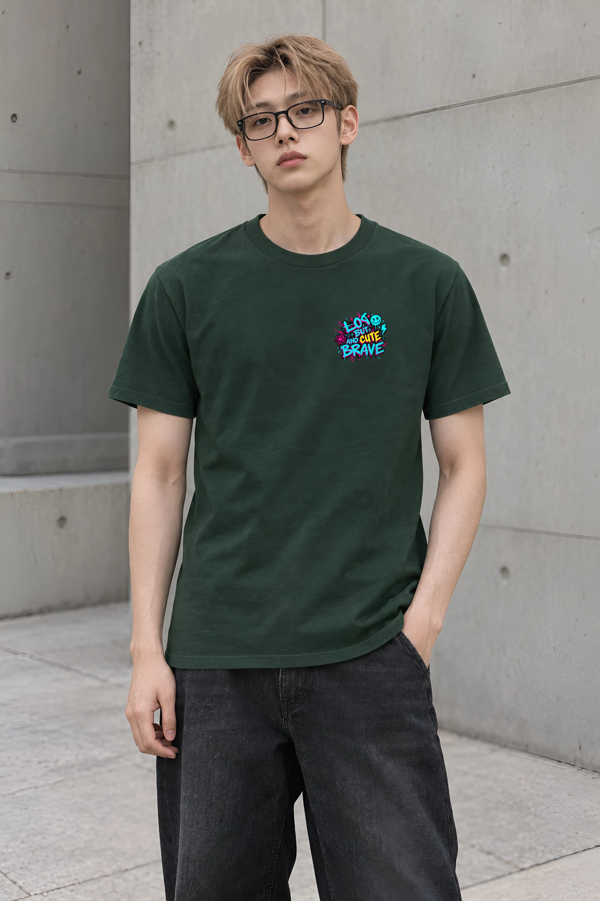 "Mohawk Toy Bear" Heavyweight Unisex Crewneck T-shirt