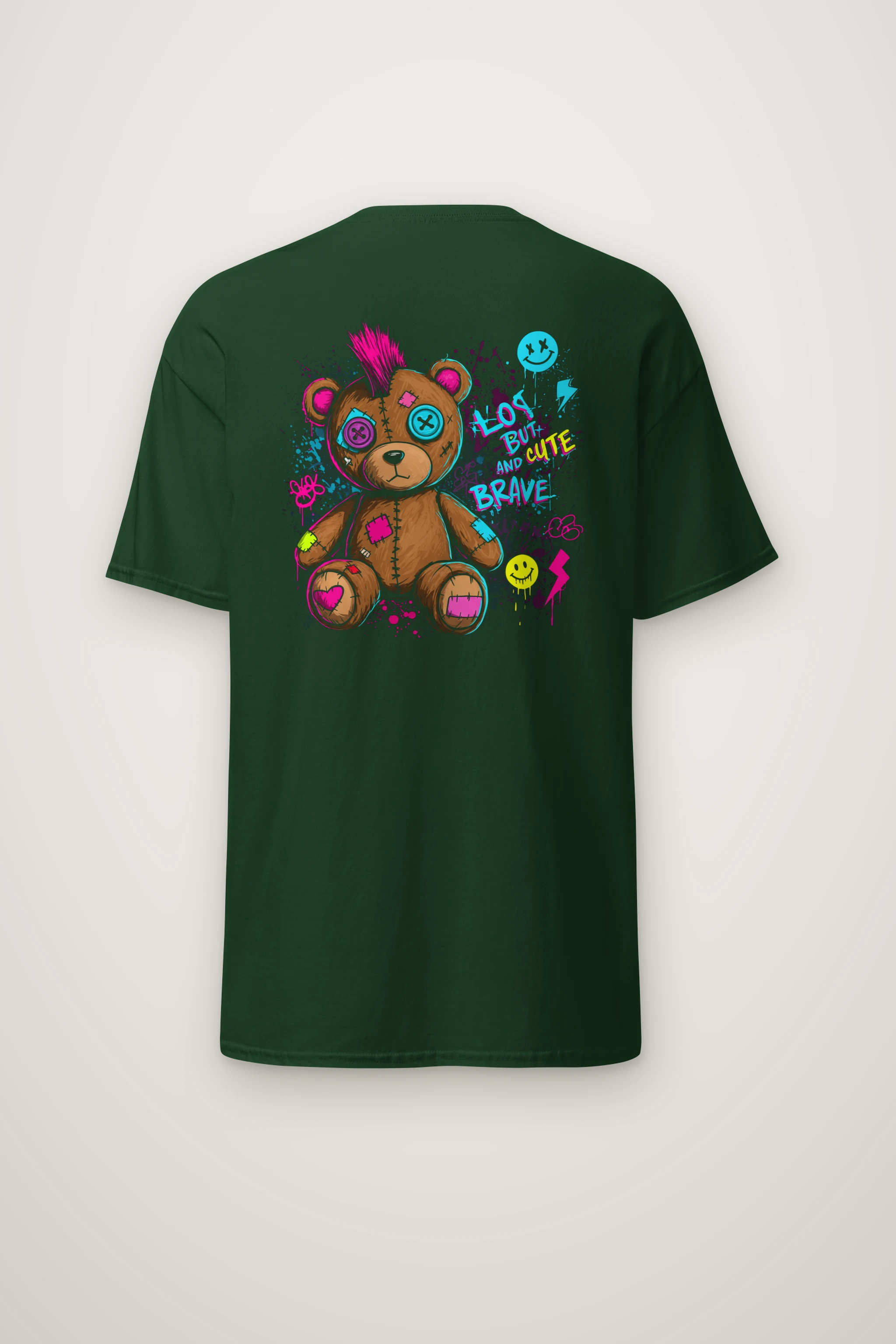 "Mohawk Toy Bear" Heavyweight Unisex Crewneck T-shirt