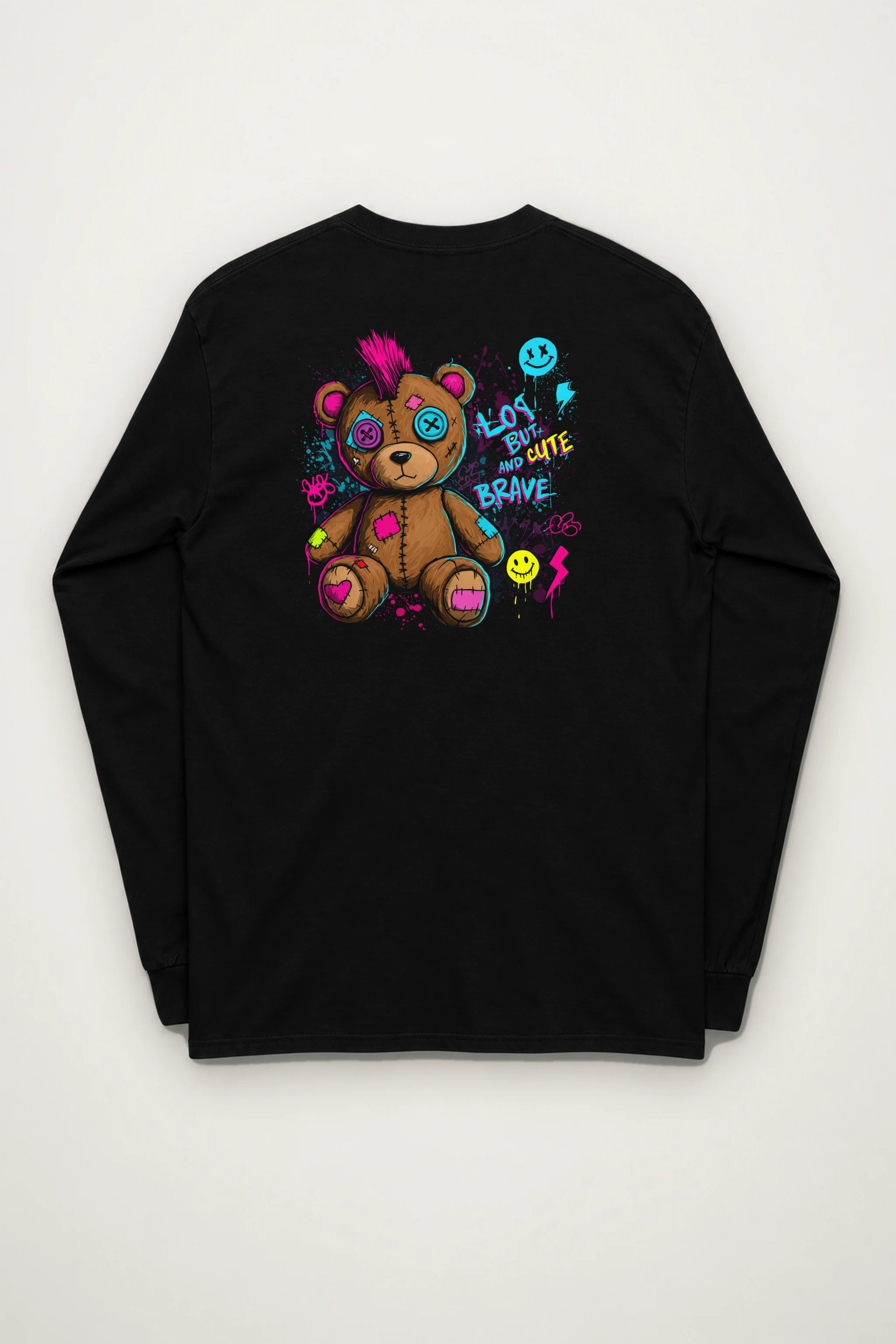 "Mohawk Toy Bear" Unisex Longsleeve T-shirt