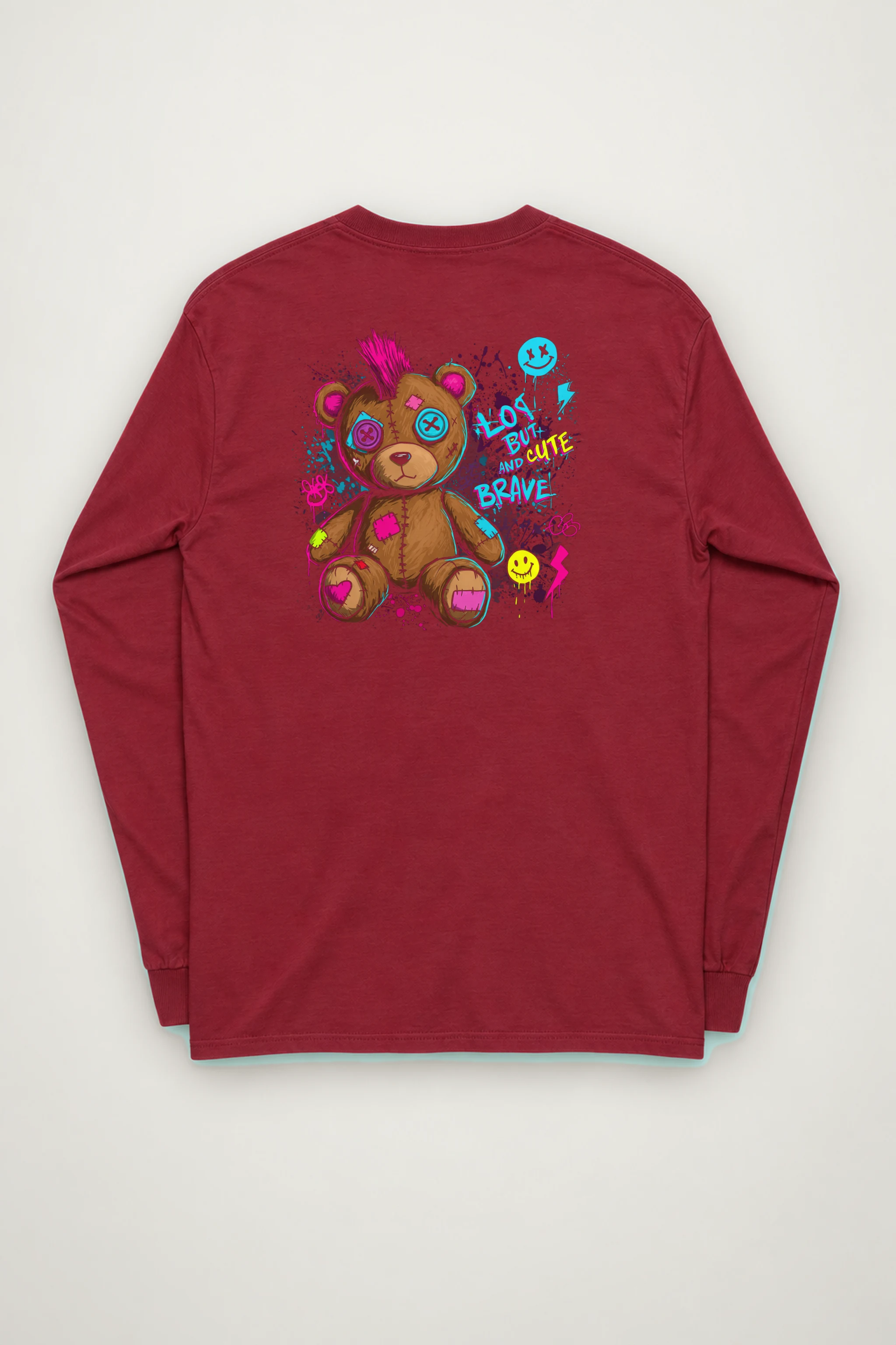 "Mohawk Toy Bear" Unisex Longsleeve T-shirt