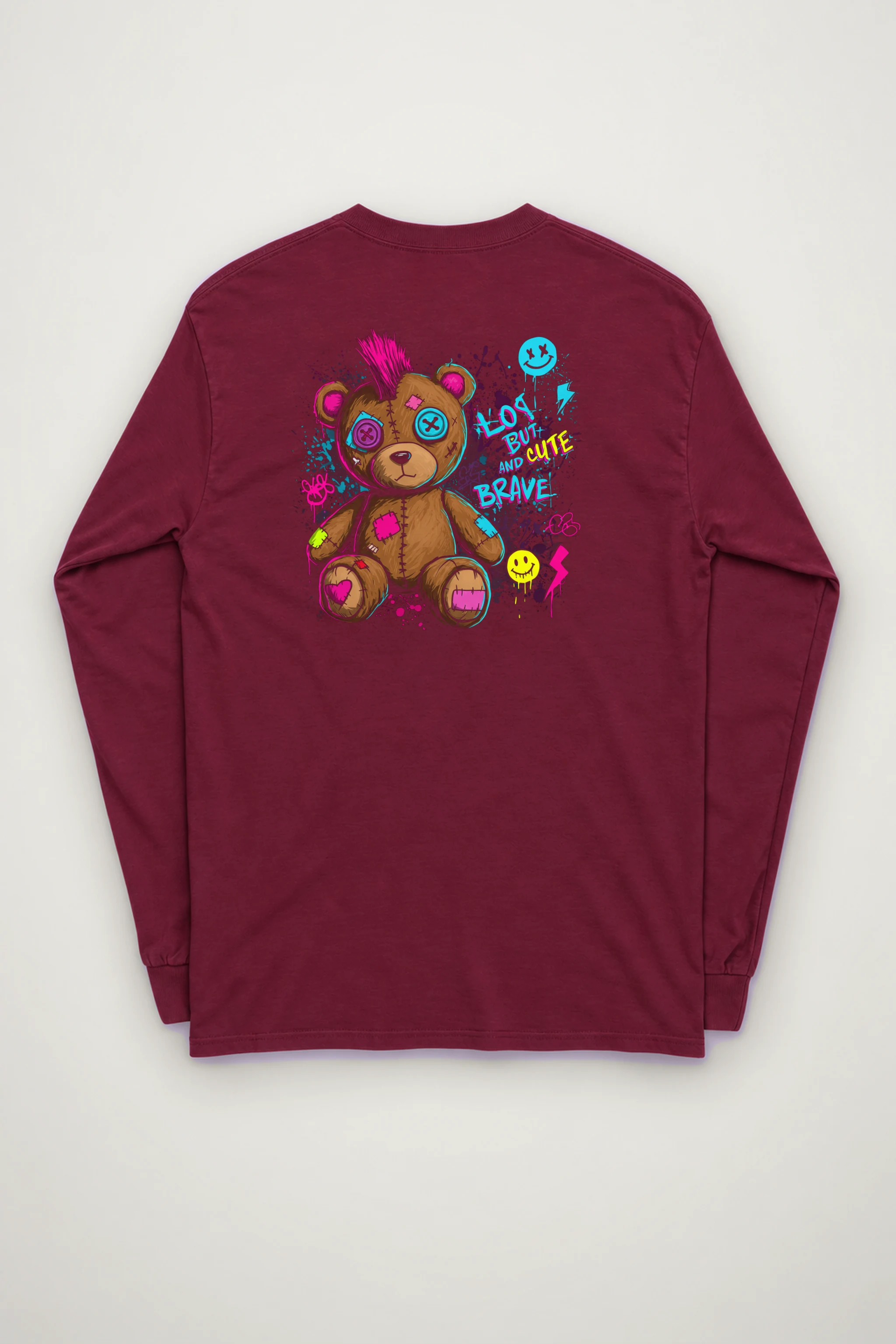 "Mohawk Toy Bear" Unisex Longsleeve T-shirt