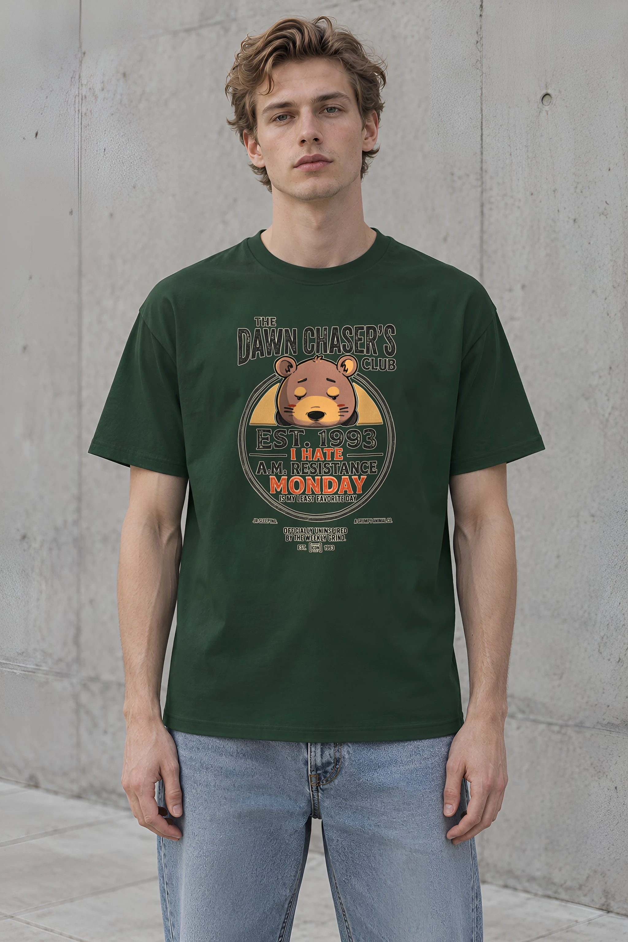 "Monday Resistance" Heavyweight Unisex Crewneck T-shirt