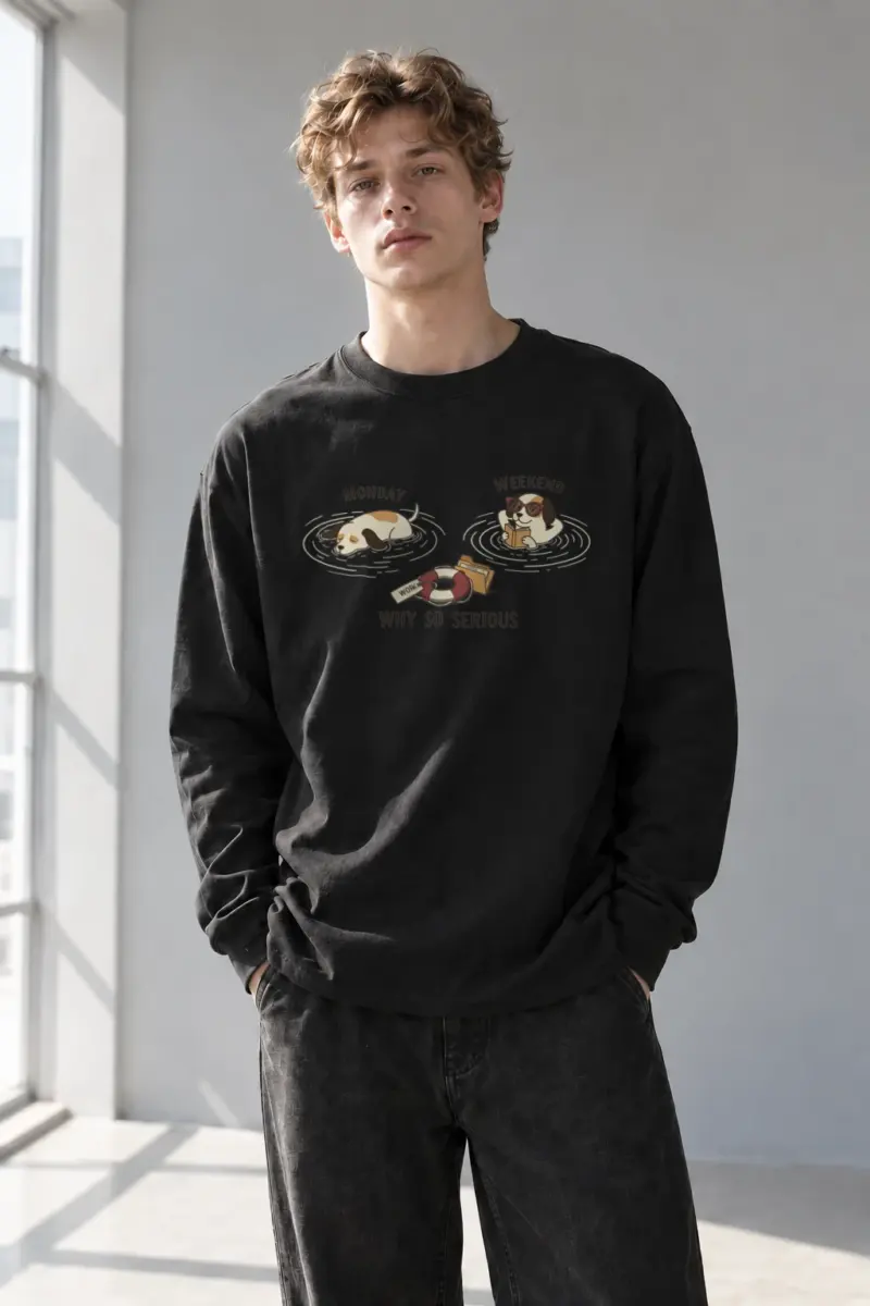 “Monday Weekend Dogs” Unisex Longsleeve T-shirt | Gildan 2400