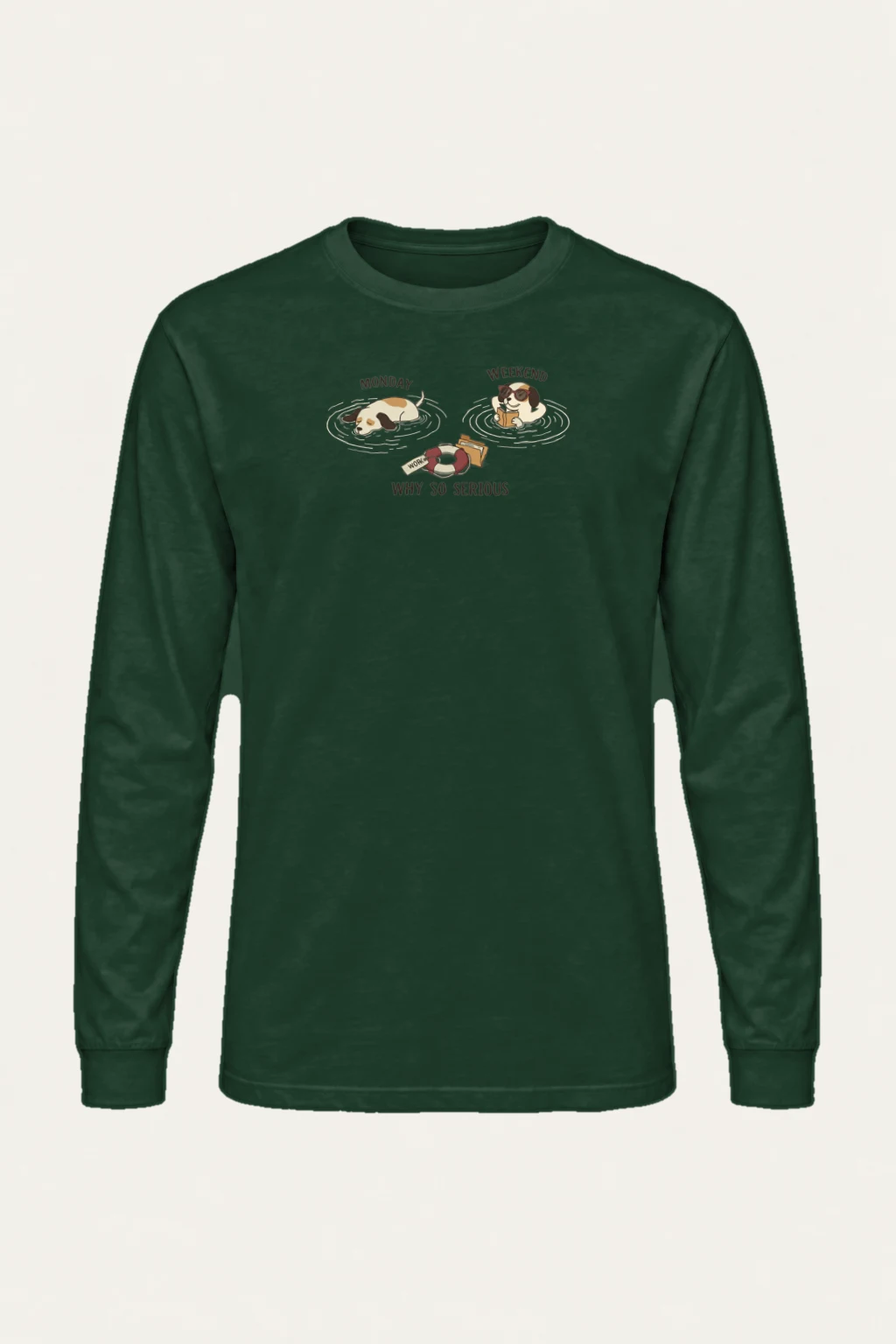 "Monday Weekend Dogs" Unisex Longsleeve T-shirt | Gildan 2400