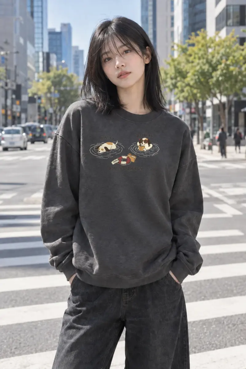 “Monday Weekend Mood” Heavy Blend Unisex Crewneck Sweatshirt | Gildan 18000