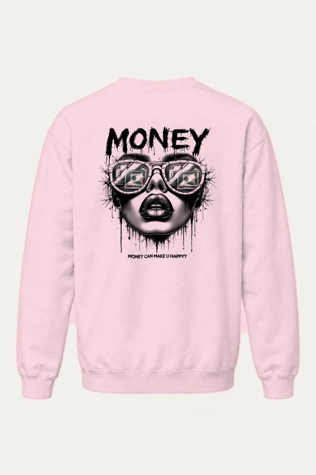 "Money Can Make U Happy?" Heavy Blend Unisex Crewneck Sweatshirt | Gildan 18000
