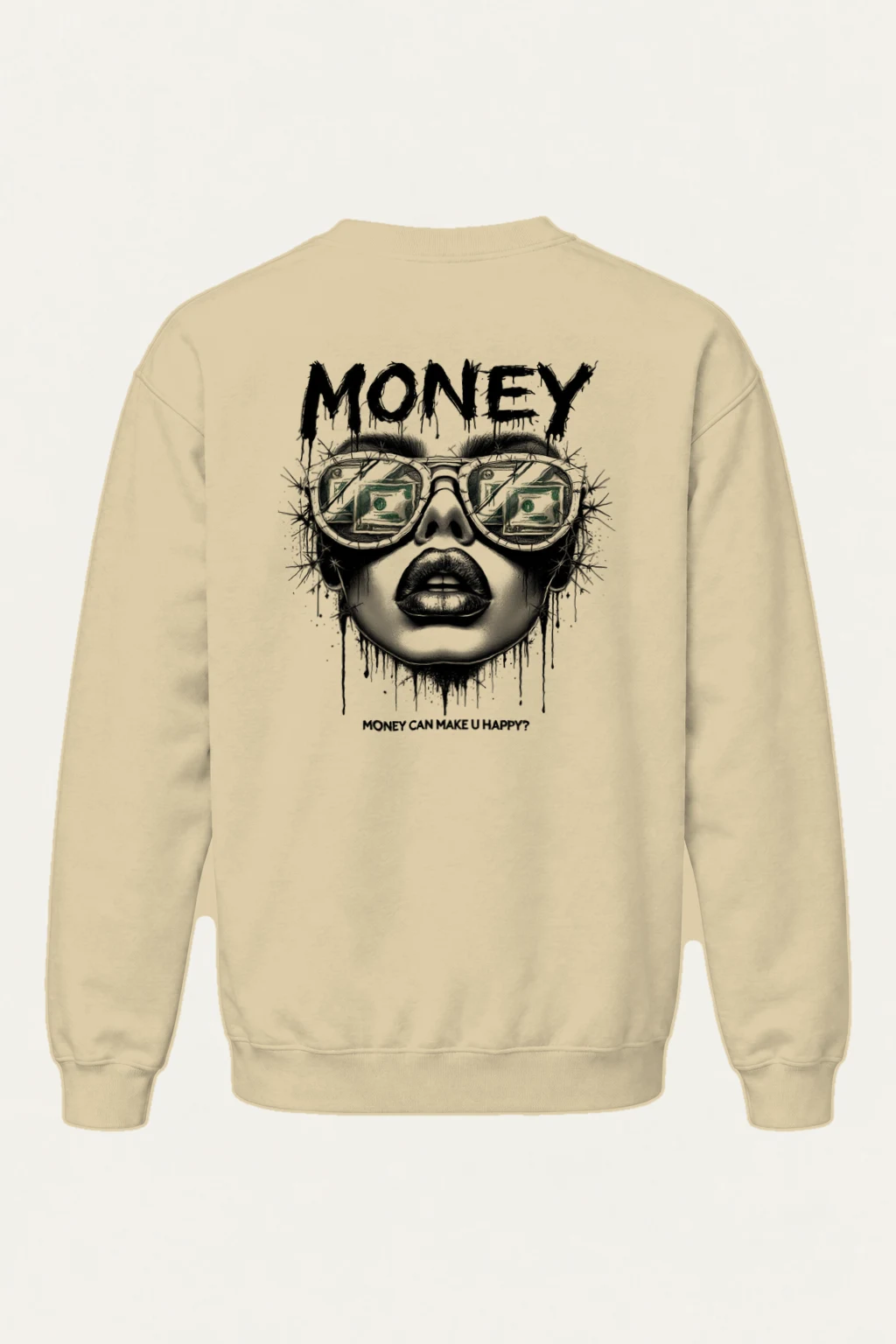 "Money Can Make U Happy?" Heavy Blend Unisex Crewneck Sweatshirt | Gildan 18000