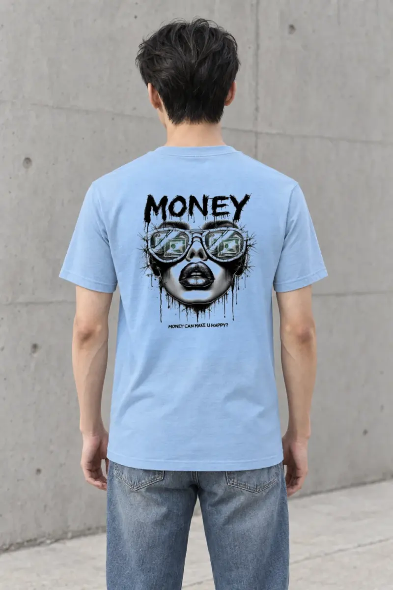"Money Can Make U Happy?" Heavyweight Unisex Crewneck T-shirt