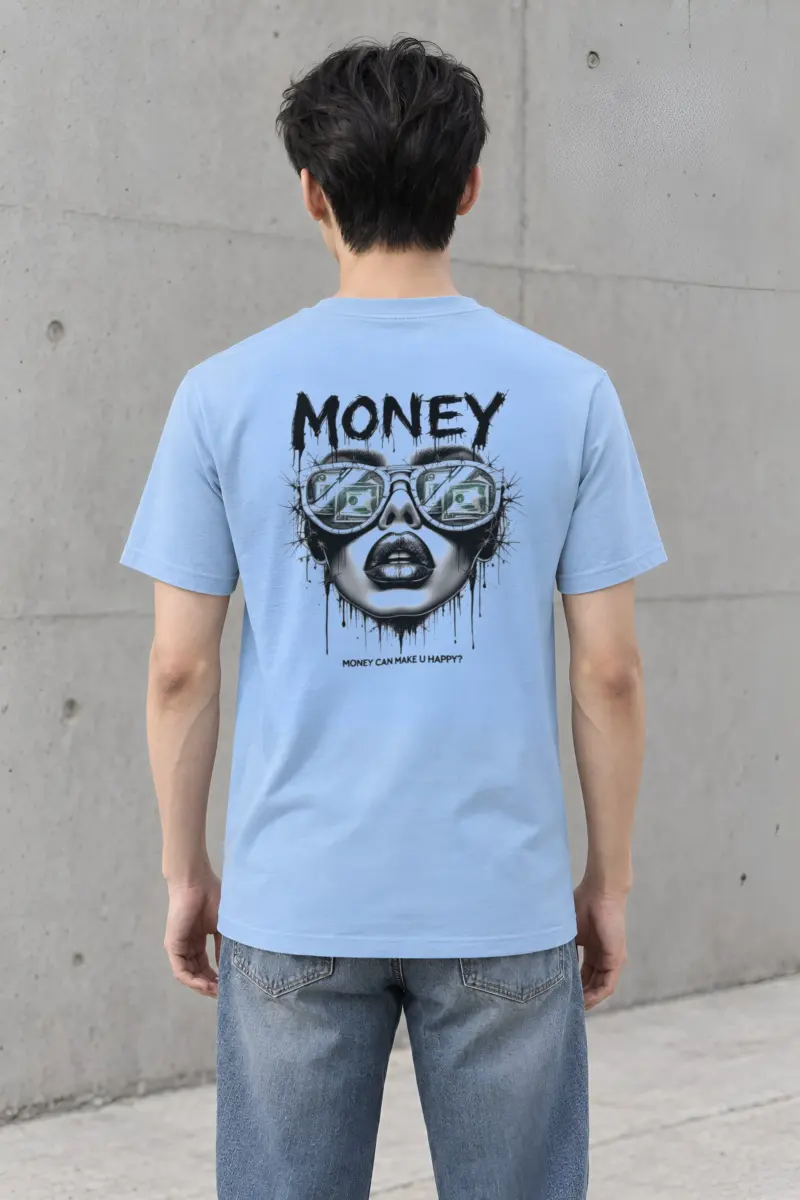 "Money Can Make U Happy?" Heavyweight Unisex Crewneck T-shirt