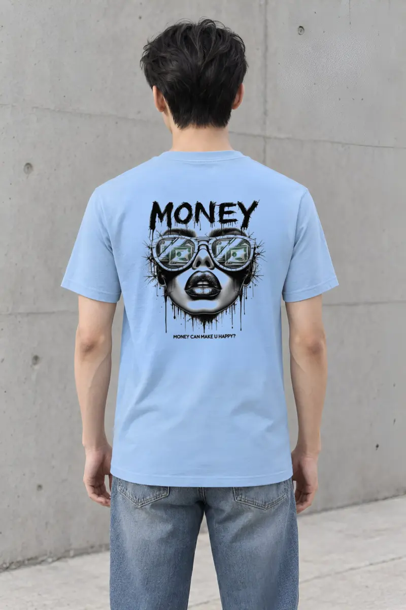 "Money Can Make U Happy?" Heavyweight Unisex Crewneck T-shirt