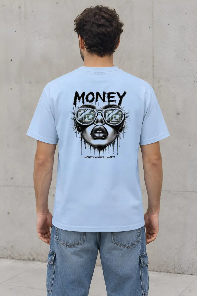 "Money Can Make U Happy?" Heavyweight Unisex Crewneck T-shirt