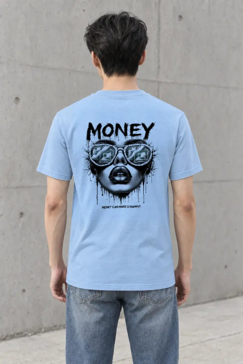 "Money Can Make U Happy?" Heavyweight Unisex Crewneck T-shirt